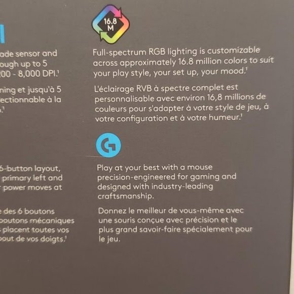 HOST PICK NEW Logitech Wired PC gaming Mouse Computer Minecraft Lightsync laptop - Picture 13 of 14